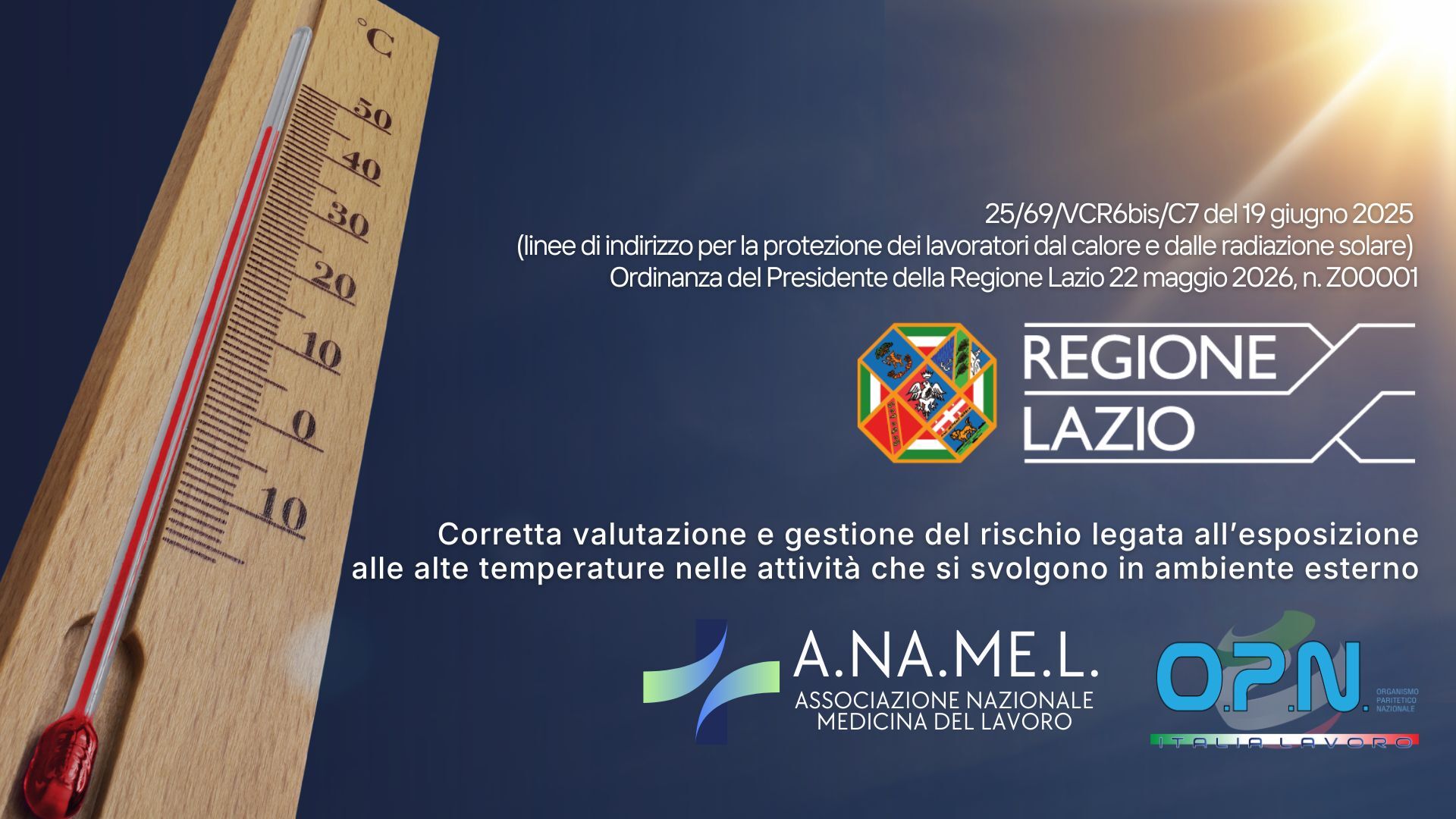 Linee guida della Regione Lazio per la protezione dei lavoratori dal calore e dalle radiazioni solari